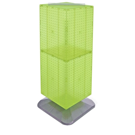 Azar Displays Four-Sided Pegboard Tower Revolving Display Panel Size 14"W x 40"H 701435-GRE